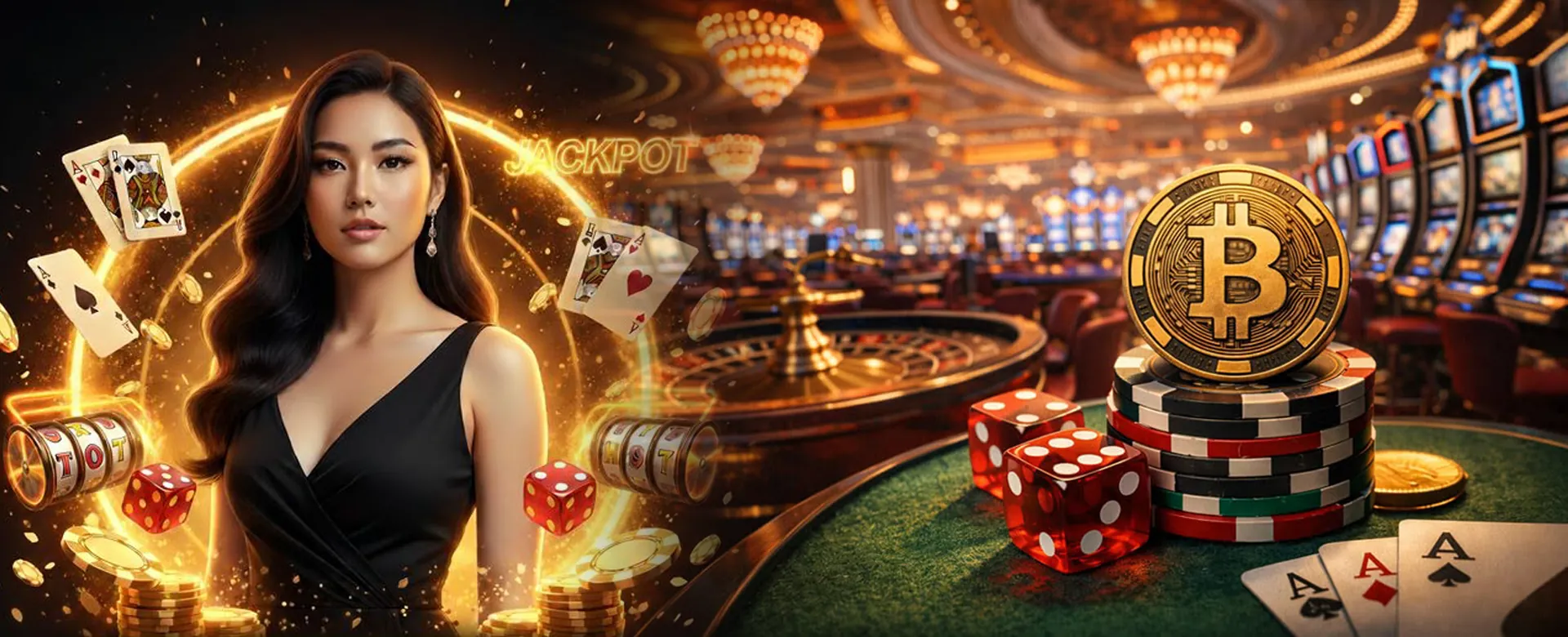 rich9 registration banner with glowing elements and game icons
