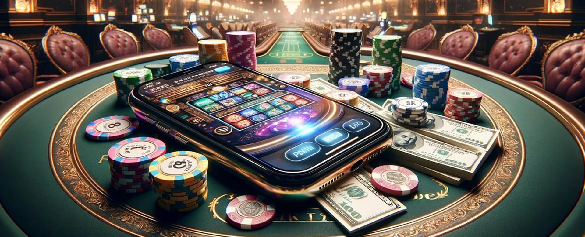 rich9 Online Poker Table with Cards and Chips